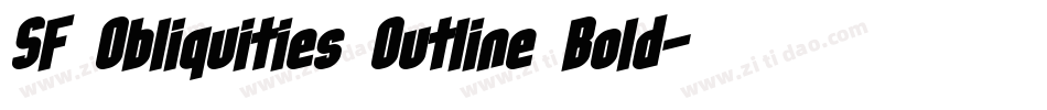 SF Obliquities Outline Bold字体转换